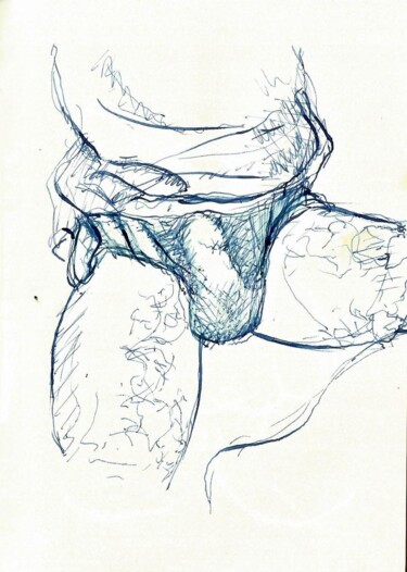 Zeichnungen mit dem Titel "Bootlegger 01" von Omeros, Original-Kunstwerk, Tinte