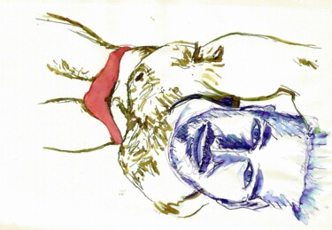 「Pose 01」というタイトルの描画 Ὅμηροςによって, オリジナルのアートワーク, インク