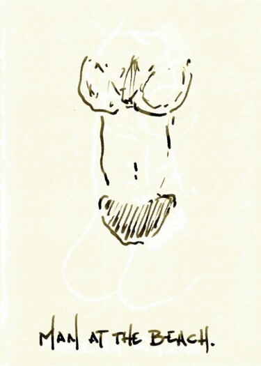「Figures 04」というタイトルの描画 Ὅμηροςによって, オリジナルのアートワーク, インク