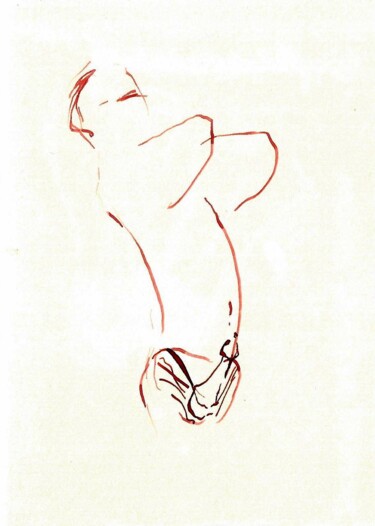 Disegno intitolato "Figures 07b" da Omeros, Opera d'arte originale, Inchiostro