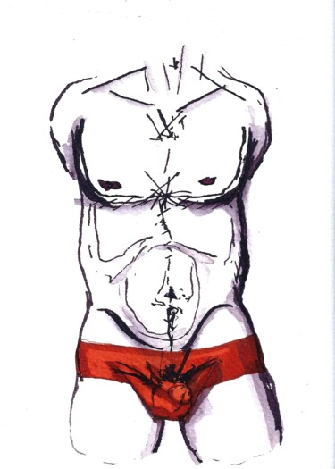 Zeichnungen mit dem Titel "Modesty Exercise 01…" von Omeros, Original-Kunstwerk, Tinte