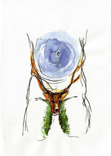 Desenho intitulada "Apparition : Lord O…" por Omeros, Obras de arte originais, Tinta