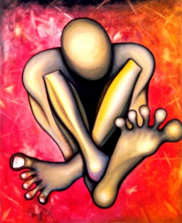 Painting titled "protexion I" by Homero Vigu Villagra, Original Artwork