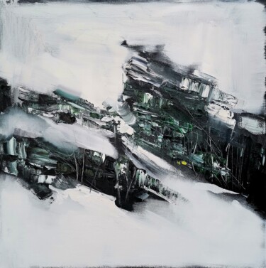 Painting titled "山水系列-1" by Hong Bin Zhang, Original Artwork, Acrylic