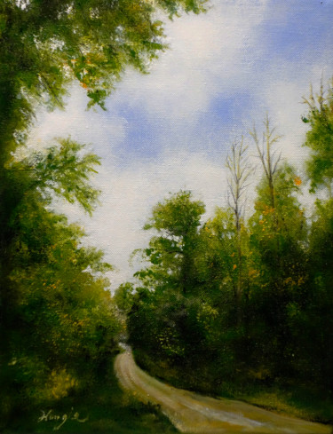Peinture intitulée ""Le chemin de la Mu…" par Hongie, Œuvre d'art originale, Acrylique Monté sur Châssis en bois