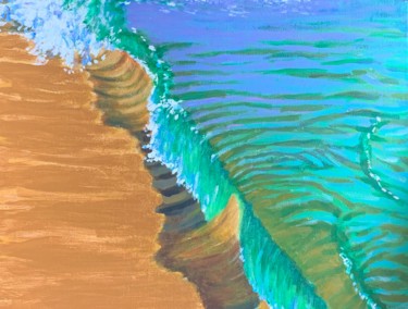 Painting titled "Sea" by Jin Hong, Original Artwork, Acrylic