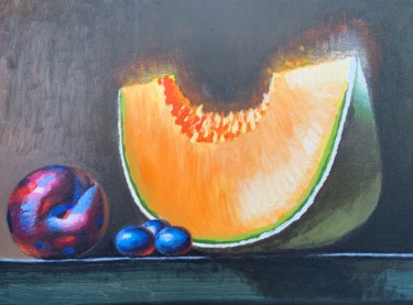 Painting titled "Fruit" by Jin Hong, Original Artwork, Acrylic