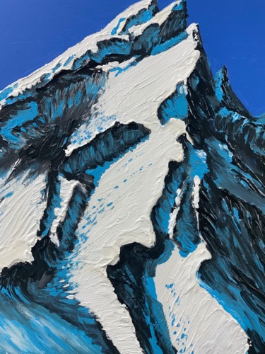 Painting titled "SNOW MOUNTAIN 2" by Jin Hong, Original Artwork, Acrylic