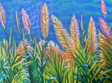 Pintura titulada "Grass" por Jin Hong, Obra de arte original, Acrílico