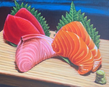 Painting titled "SASHIMI 2" by Jin Hong, Original Artwork, Acrylic