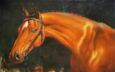 Painting titled "Oil painting animal…" by Hongtao Huang, Original Artwork, Oil