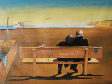 Картина под названием "Forever with you" - Hongtao Huang, Подлинное произведение искусства, Масло