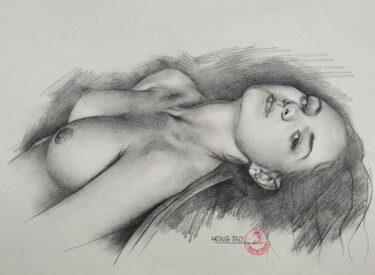 Tekening getiteld "Sunday morning" door Hongtao Huang, Origineel Kunstwerk, Potlood