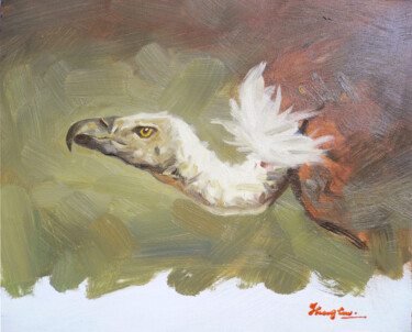 Painting titled "OIL PAINTING  Vultu…" by Hongtao Huang, Original Artwork, Oil