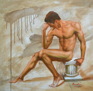 Painting titled "ORIGINAL OIL PAINTI…" by Hongtao Huang, Original Artwork, Oil