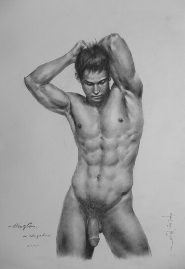 Drawing titled "ORIGINAL DRAWING MA…" by Hongtao Huang, Original Artwork, Charcoal