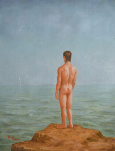 Painting titled "OIL PAINTING GAY MA…" by Hongtao Huang, Original Artwork, Oil