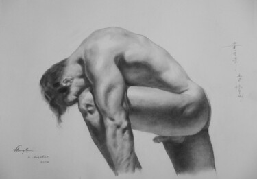 Drawing titled "ORIGINAL DRAWING GA…" by Hongtao Huang, Original Artwork, Charcoal