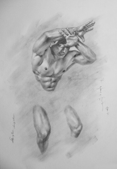 Drawing titled "ORIGINAL DRAWING PE…" by Hongtao Huang, Original Artwork, Charcoal