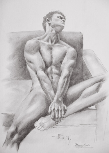 Drawing titled "ORIGINAL DRAWING  M…" by Hongtao Huang, Original Artwork, Charcoal