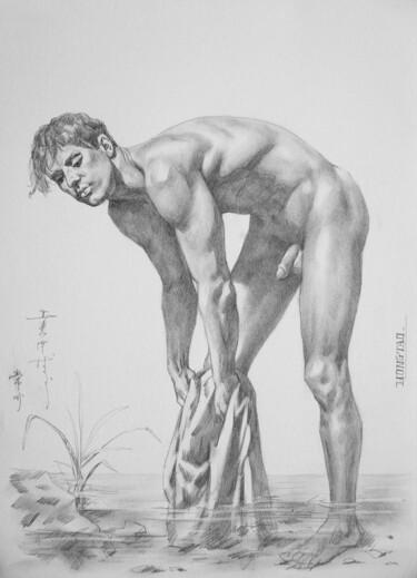 Disegno intitolato "original sketch mal…" da Hongtao Huang, Opera d'arte originale, Carbone