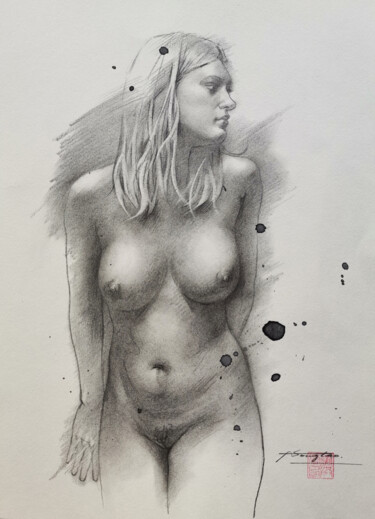 See you Drawing titled "See you" by Hongtao Huang, Original Artwork, Pencil