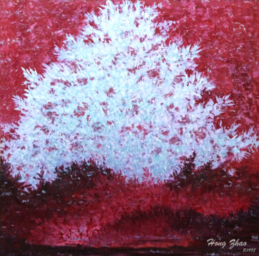 Ζωγραφική με τίτλο "Ice Flower Tree" από Hongz Neher, Αυθεντικά έργα τέχνης, Ακρυλικό