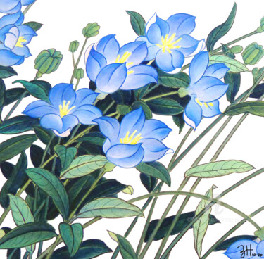Картина под названием "Flowers331" - Hongz Neher, Подлинное произведение искусства, Акрил