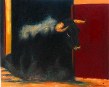 Painting titled "aréne" by Queau, Original Artwork
