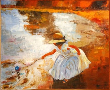 Painting titled "l'innocence" by Queau, Original Artwork