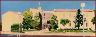 Peinture intitulée "Mairie de Plan de C…" par Vincent Honnore, Œuvre d'art originale