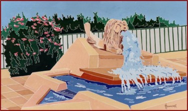 Peinture intitulée "Fontaine a Plan de…" par Vincent Honnore, Œuvre d'art originale