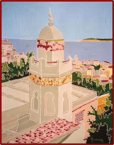 Peinture intitulée "Minaret" par Vincent Honnore, Œuvre d'art originale
