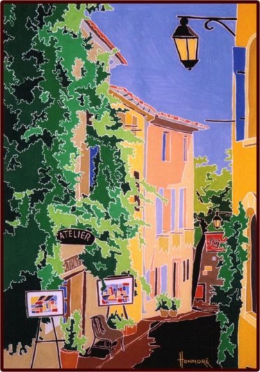 Peinture intitulée "Ruelle du Castellet" par Vincent Honnore, Œuvre d'art originale
