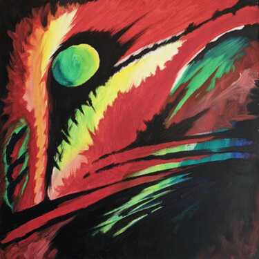 Malerei mit dem Titel "Primordial Scream" von Hontat, Original-Kunstwerk, Acryl