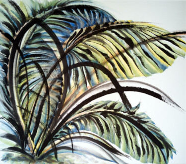 I Once Knew A Traveller's Palm Painting titled "I Once Knew A Trave…" by Hontat, Original Art, Ink Mounted on Cardboard