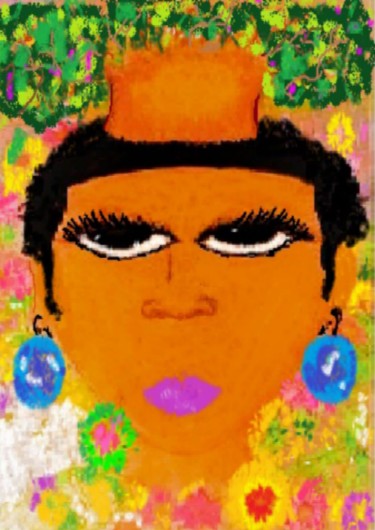 Arts numériques intitulée "Beautiful Mother Ea…" par Sonia Ighalo (Sonia/Diviine01), Œuvre d'art originale, Peinture numériq…