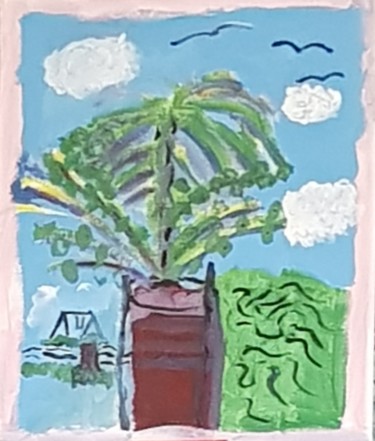 Painting titled "Afrikanischer Baum…" by Hoorney, Original Artwork, Acrylic