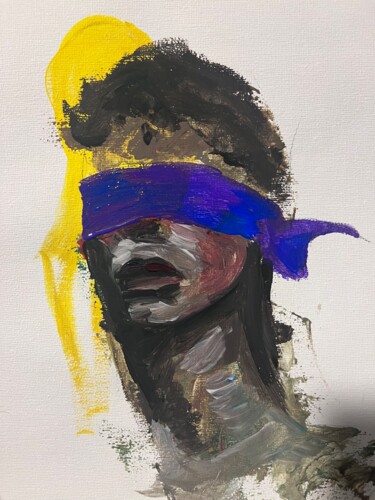 Pittura intitolato "Blindfolded" da Horace Phoij, Opera d'arte originale, Acrilico