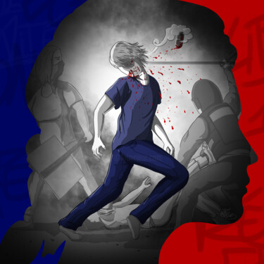 Painting titled "Liberté Française" by Horb, Original Artwork, Digital Painting