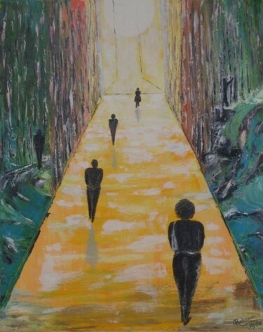 Pintura intitulada "Weg ins Licht" por Horst Rehmann, Obras de arte originais, Óleo