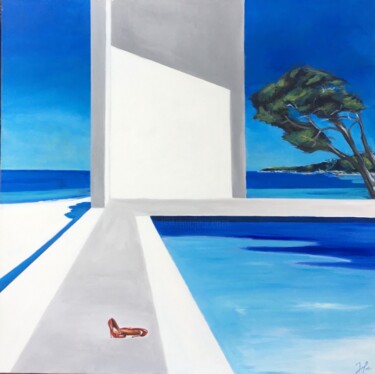 Картина под названием "lumière méditerrané…" - Hortense Fortin, Подлинное произведение искусства, Акрил Установлен на Деревя…