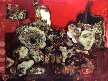 Картина под названием "Ecailles et volaill…" - Hortense Garand Vernaison, Подлинное произведение искусства