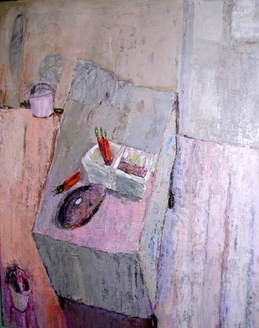 Peinture intitulée "Trois carottes" par Hortense Garand Vernaison, Œuvre d'art originale