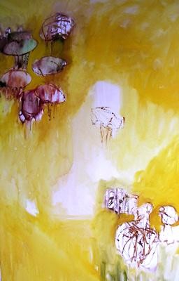 Peinture intitulée "Méduses" par Hortense Garand Vernaison, Œuvre d'art originale