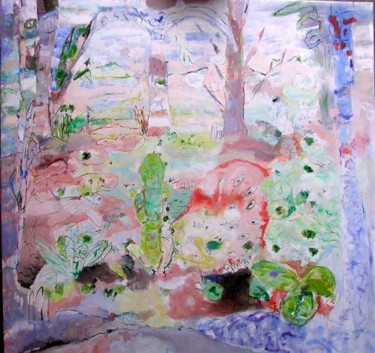 Painting titled "Jardin botanique" by Hortense Garand Vernaison, Original Artwork