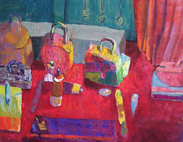 Painting titled "Vanity Cases" by Hortense Garand Vernaison, Original Artwork