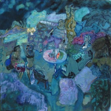 Peinture intitulée "Mostar - été 99" par Hortense Garand Vernaison, Œuvre d'art originale, Huile