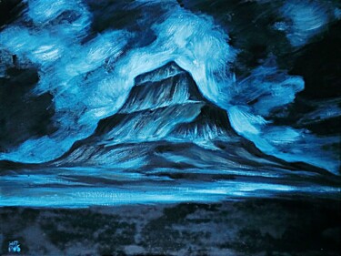 Schilderij getiteld "Iceland" door Horusartwork, Origineel Kunstwerk, Acryl