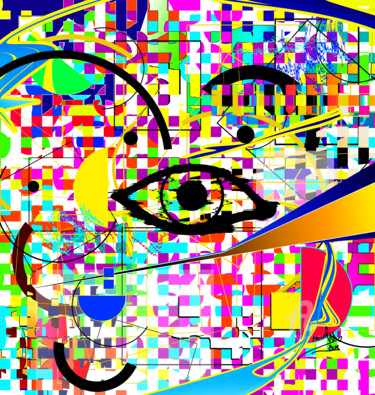 Цифровое искусство под названием "The New World" - Hosni Gharbi, Подлинное произведение искусства, Цифровая живопись